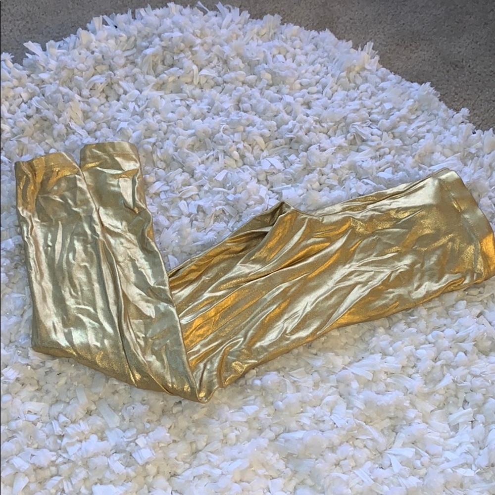 Y2K Vintage Gold Tights